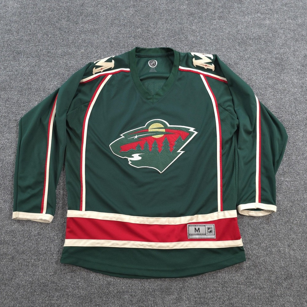 Minnesota Wild Jersey Mens M Green NHL Hockey Team Apparel Dubnyk 40 Sweater